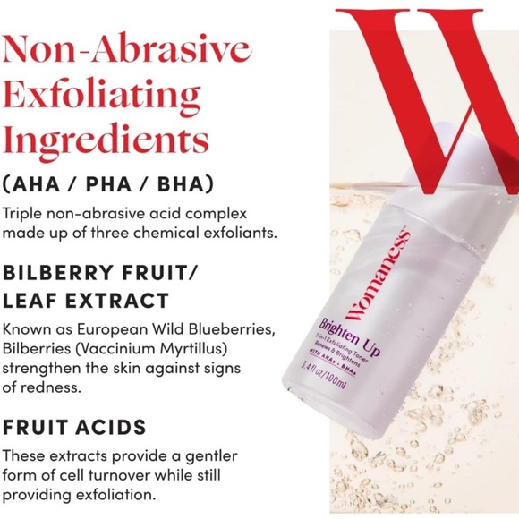 Womaness Brighten Up 2-in-1 Exfoliating Toner for aging skin 99.8% full - Picture 3 of 4